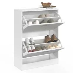 IDMarket Meuble à chaussures blanc 2 portes* Meubles Blancs|Meubles À Chaussures