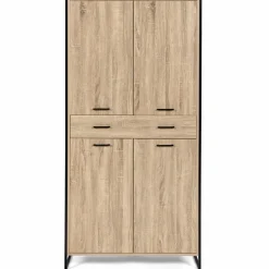 IDMarket Meuble à chaussures design industriel 4 portes 1 tiroir* Meubles Tiroirs|Petits Meubles