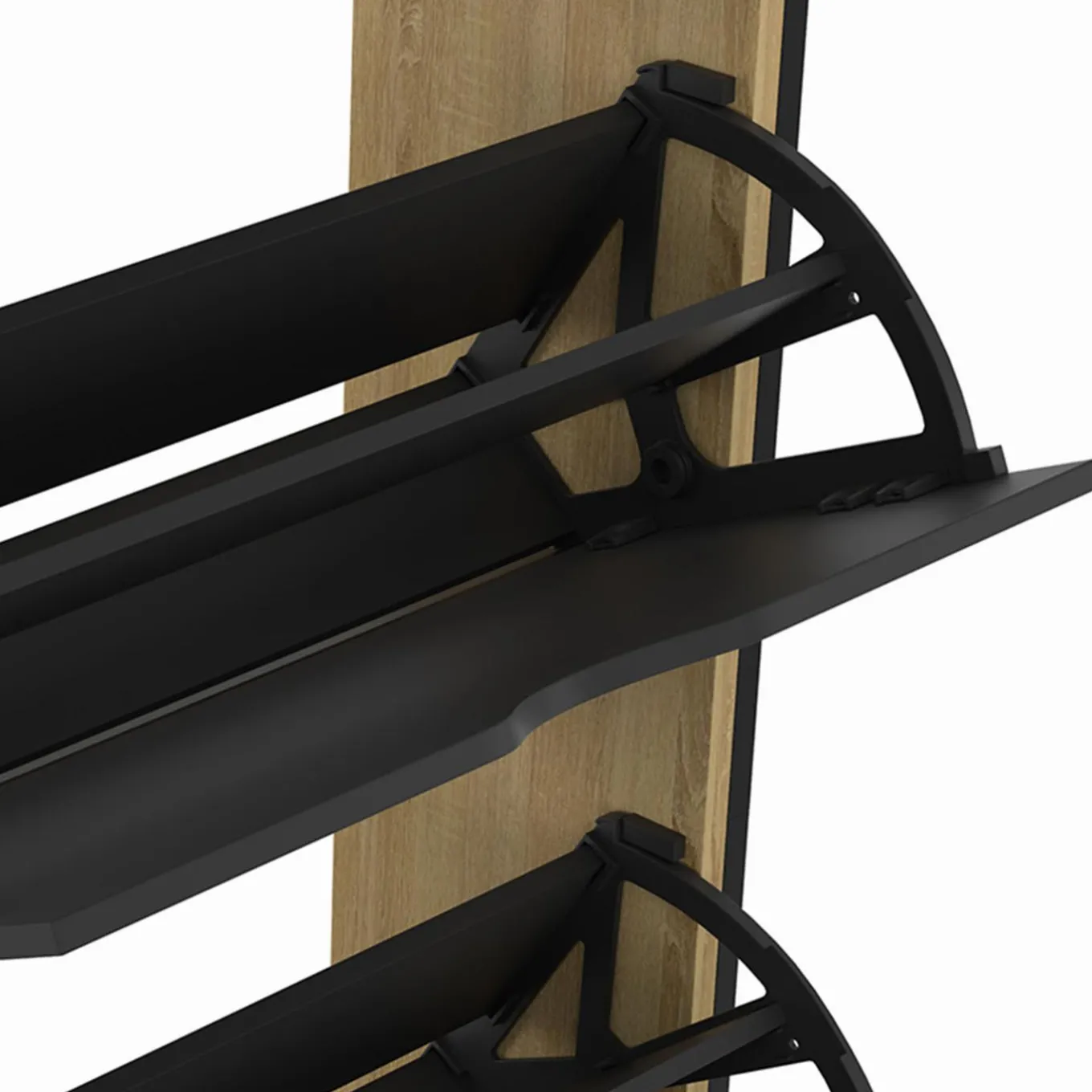 IDMarket Meuble à chaussures industriel avec 4 portes* Meubles À Chaussures|Vestiaires Et Meubles D'Entrée