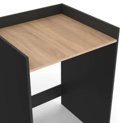 IDMarket Meuble armoire pour machine à laver noir et bois façon hêtre* Rangement Et Accessoires|Collection Contemporaine