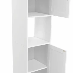 IDMarket Meuble colonne blanc 170 cm pour salle de bain avec rangement* Meubles Salle De Bain