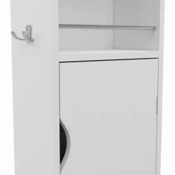 IDMarket Meuble colonne salle de bain pivotant blanc* Collection Contemporaine|Meubles Salle De Bain