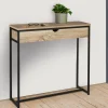 IDMarket Meuble console industrielle bois et métal 90 cm* Meubles Tiroirs|Meubles En Bois