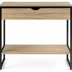 IDMarket Meuble console industrielle bois et métal 90 cm* Meubles Tiroirs|Meubles En Bois