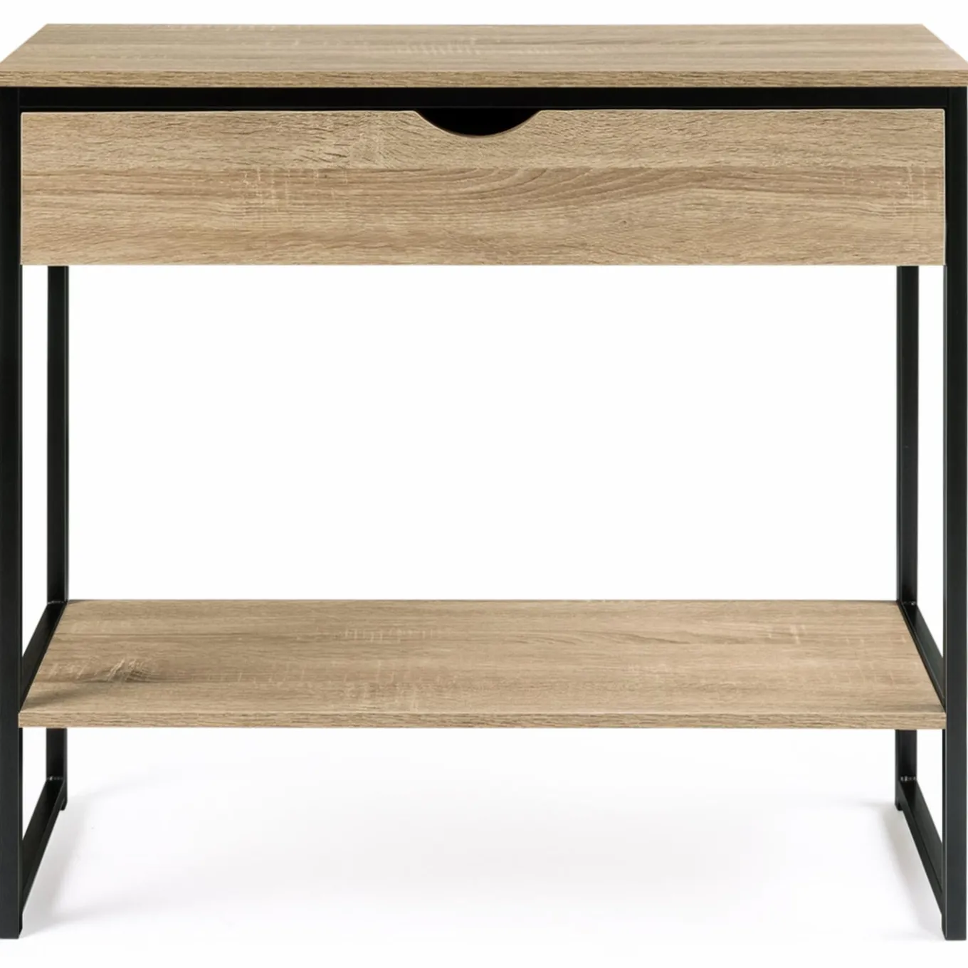 IDMarket Meuble console industrielle bois et métal 90 cm* Meubles Tiroirs|Meubles En Bois