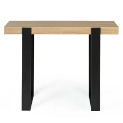 IDMarket Meuble console noir et bois 100 cm* Meubles Bas|Collection Design