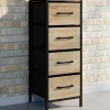 IDMarket Meuble d'appoint 4 tiroirs 30 cm chiffonnier, meuble de rangement design industriel* Meubles Tiroirs|Meubles En Bois