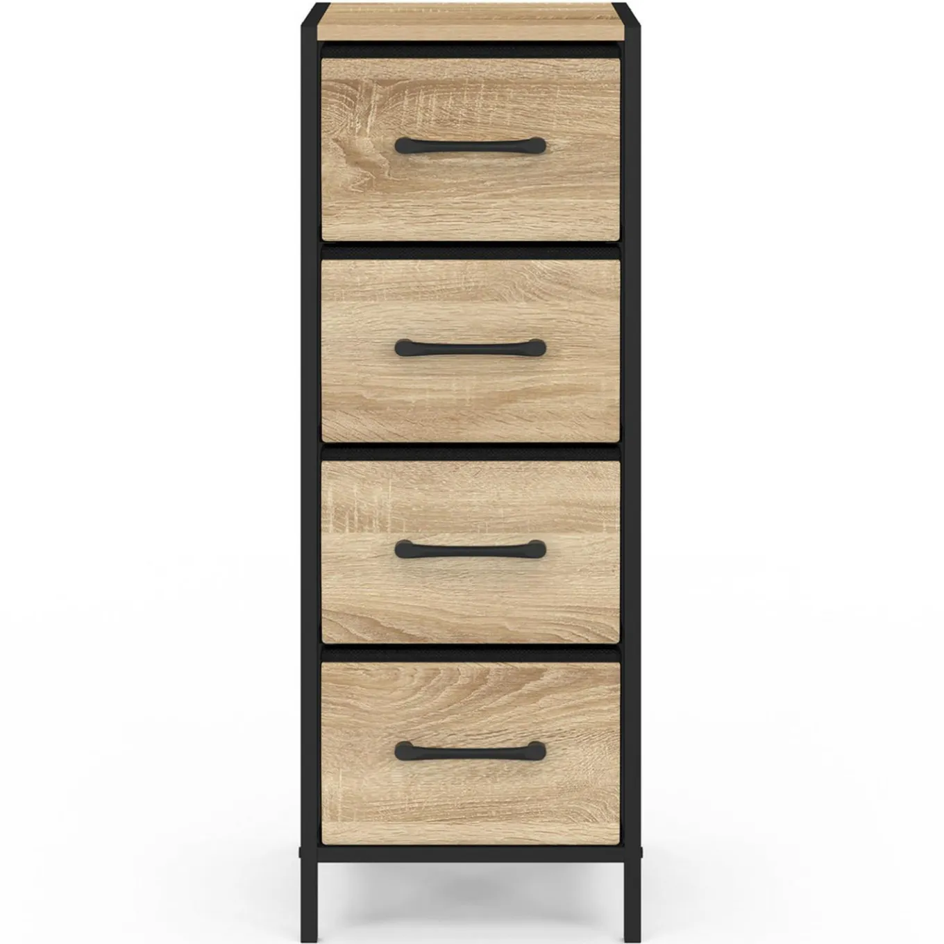 IDMarket Meuble d'appoint 4 tiroirs 30 cm chiffonnier, meuble de rangement design industriel* Meubles Tiroirs|Meubles En Bois