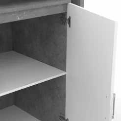 IDMarket Meuble de bar pivotant imitation béton* Mange Debout|Ilot Central