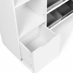 IDMarket Meuble de rangement avec étagères, bacs en tissu et cubes pour enfants*Enfant Etagères|Meubles Rangement Jouet