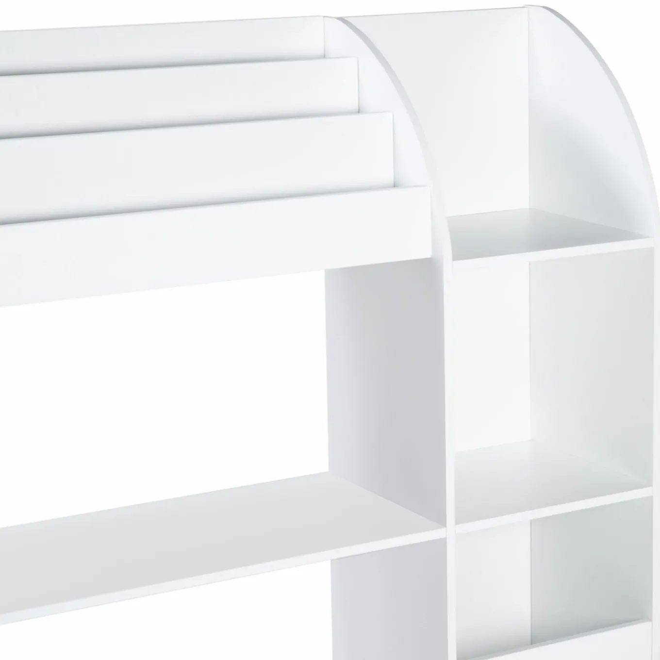 IDMarket Meuble de rangement blanc pour jouets avec étagère bibliothèque*Enfant Meubles Blancs|Collection Agencement Magasin