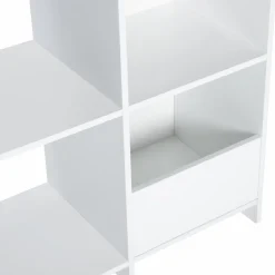 IDMarket Meuble de rangement blanc pour jouets avec étagère bibliothèque*Enfant Meubles Blancs|Collection Agencement Magasin
