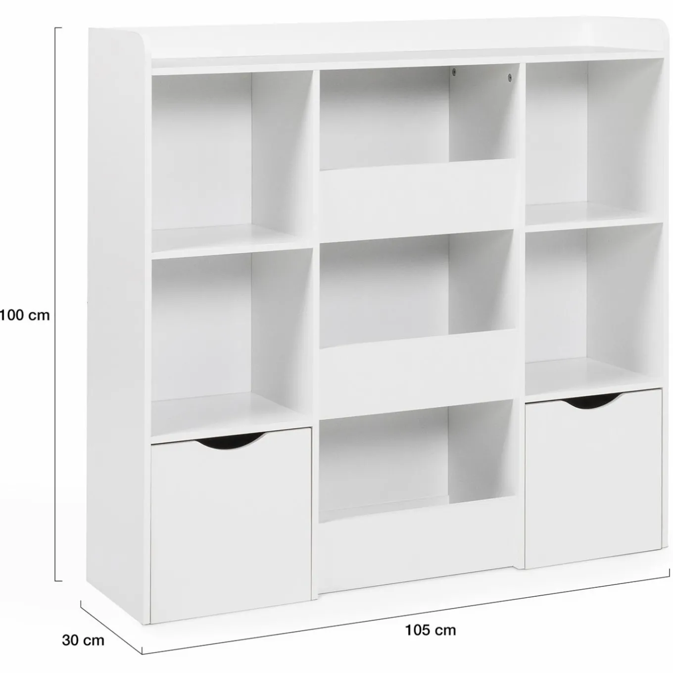 IDMarket Meuble de rangement blanc pour enfant sur roulettes*Enfant Etagères|Meubles Rangement Jouet