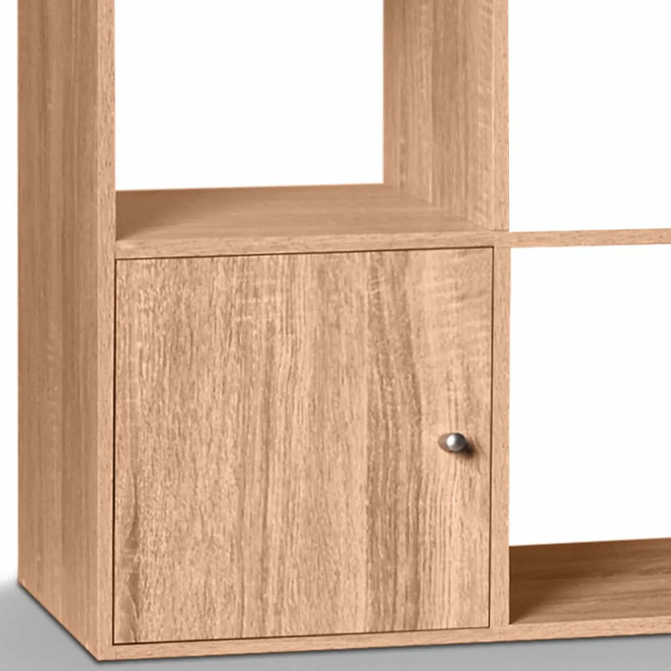 IDMarket Meuble de rangement cube 12 cases imitation hêtre avec portes* Rangement Et Accessoires|Meubles En Bois