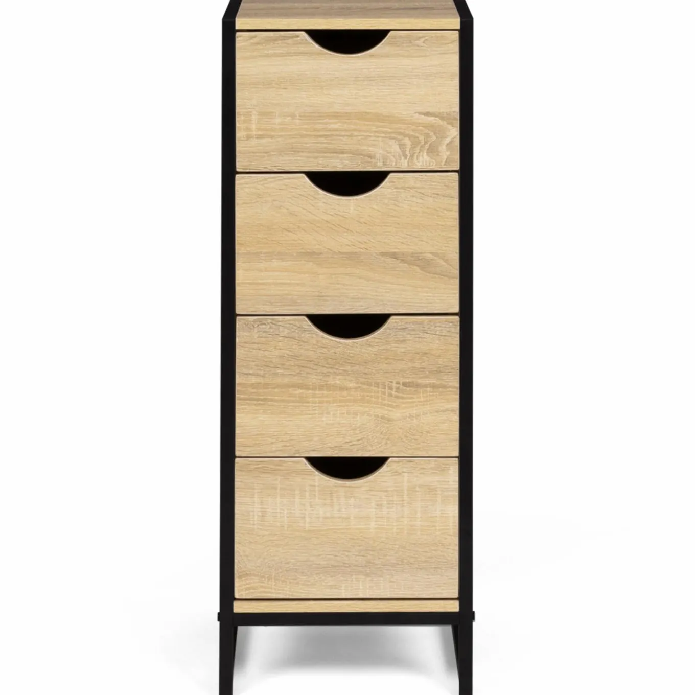 IDMarket Meuble de rangement industriel chiffonnier d’appoint 80x30 cm 4 tiroirs* Meubles Tiroirs|Meubles En Bois