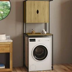 IDMarket Meuble de rangement industriel machine à laver* Rangement Et Accessoires|Séchoirs À Linge