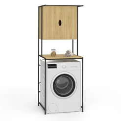IDMarket Meuble de rangement industriel machine à laver* Rangement Et Accessoires|Séchoirs À Linge
