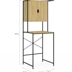 IDMarket Meuble de rangement industriel machine à laver* Rangement Et Accessoires|Séchoirs À Linge