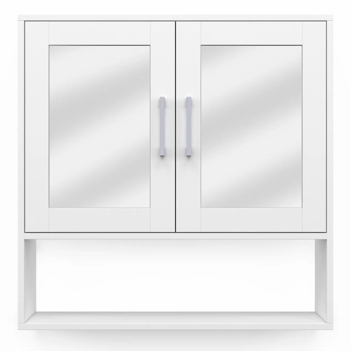 IDMarket Meuble de rangement suspendu avec miroir* Meubles Salle De Bain