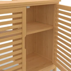 IDMarket Meuble de salle de bain sous lavabo en bambou* Meubles Salle De Bain