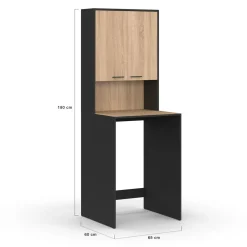 IDMarket Meuble dessus de machine à laver avec placard* Rangement Et Accessoires|Séchoirs À Linge