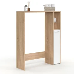 IDMarket Meuble dessus wc placard hêtre blanc* Meubles Salle De Bain|Meubles Wc