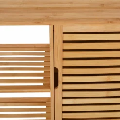 IDMarket Meuble salle de bain en bambou* Rangement Et Accessoires|Collection Bambou