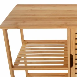 IDMarket Meuble salle de bain en bambou* Rangement Et Accessoires|Collection Bambou