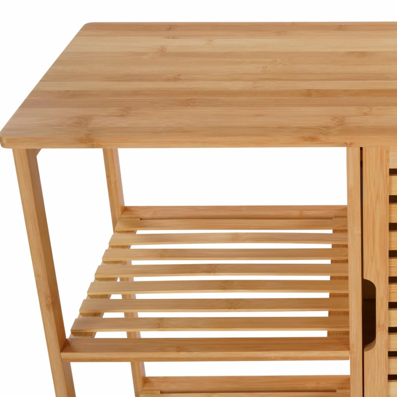 IDMarket Meuble salle de bain en bambou* Rangement Et Accessoires|Collection Bambou