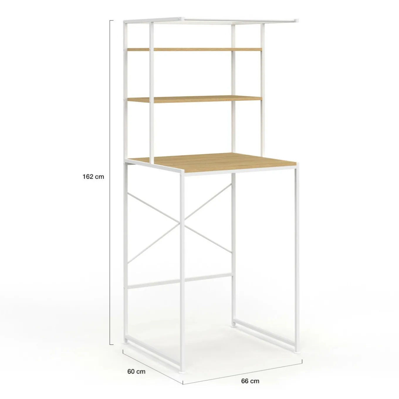 IDMarket Meuble étagère blanc machine à laver* Séchoirs À Linge|Collection Industrielle