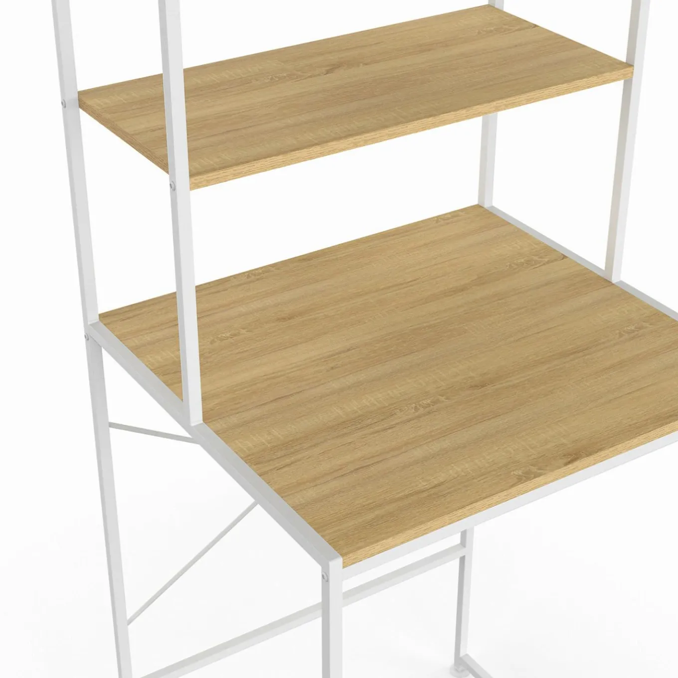 IDMarket Meuble étagère blanc machine à laver* Séchoirs À Linge|Collection Industrielle