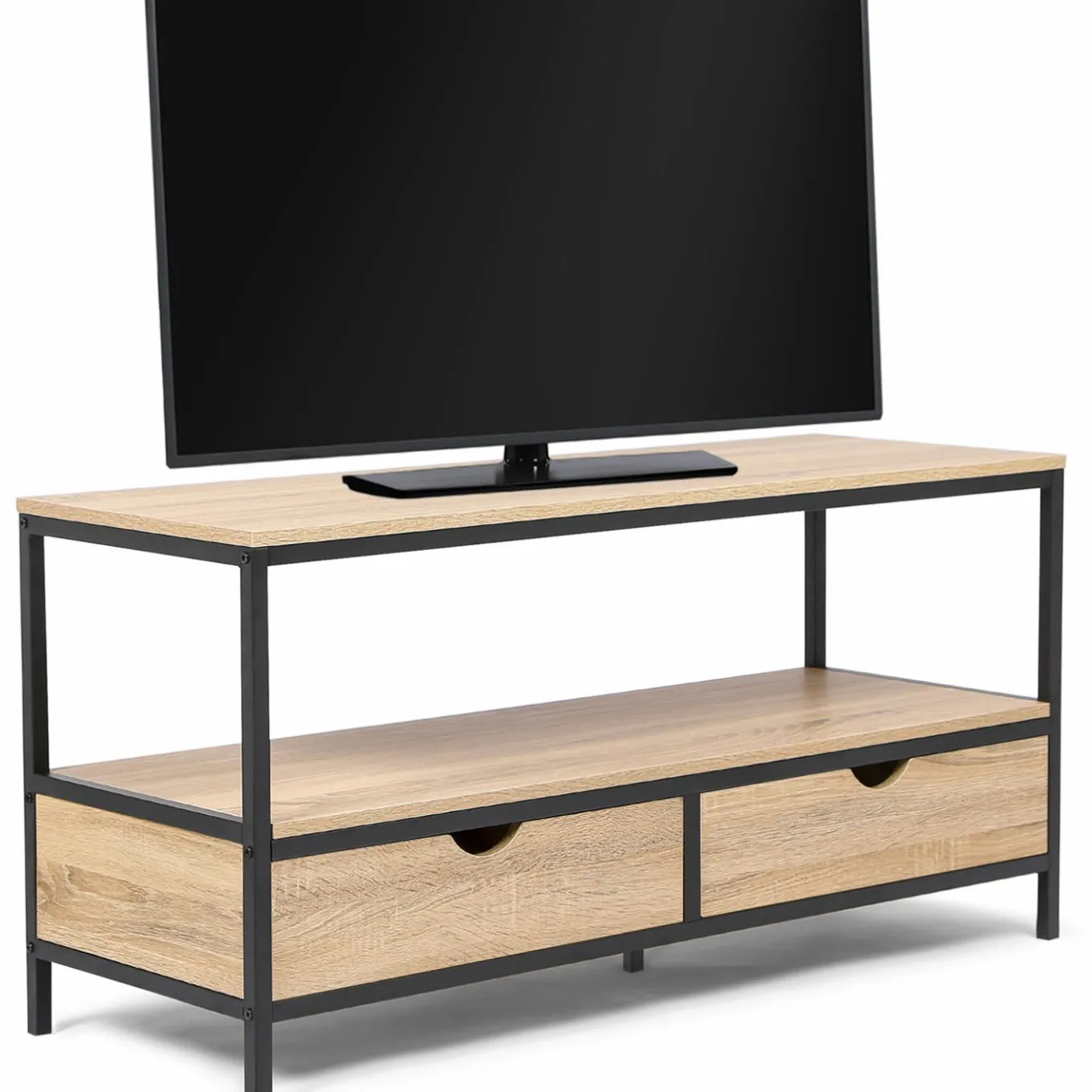 IDMarket Meuble télé bois métal avec tiroirs* Meubles Tiroirs|Meubles Bas