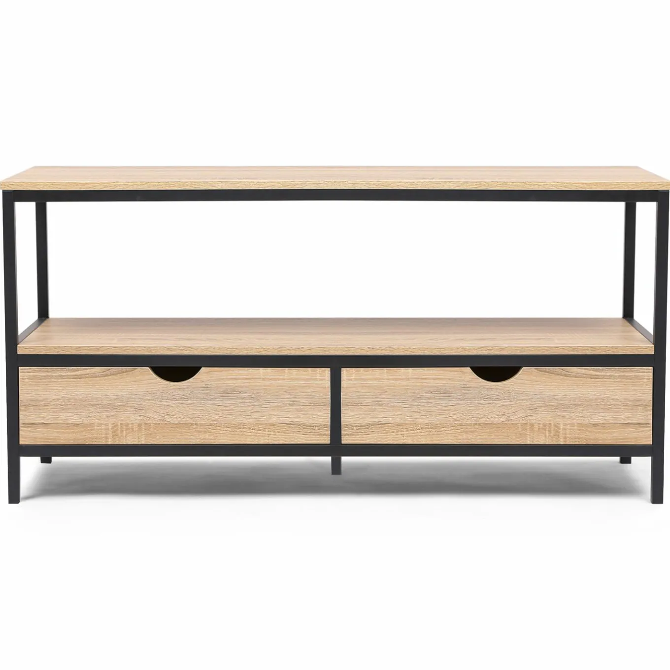 IDMarket Meuble télé bois métal avec tiroirs* Meubles Tiroirs|Meubles Bas