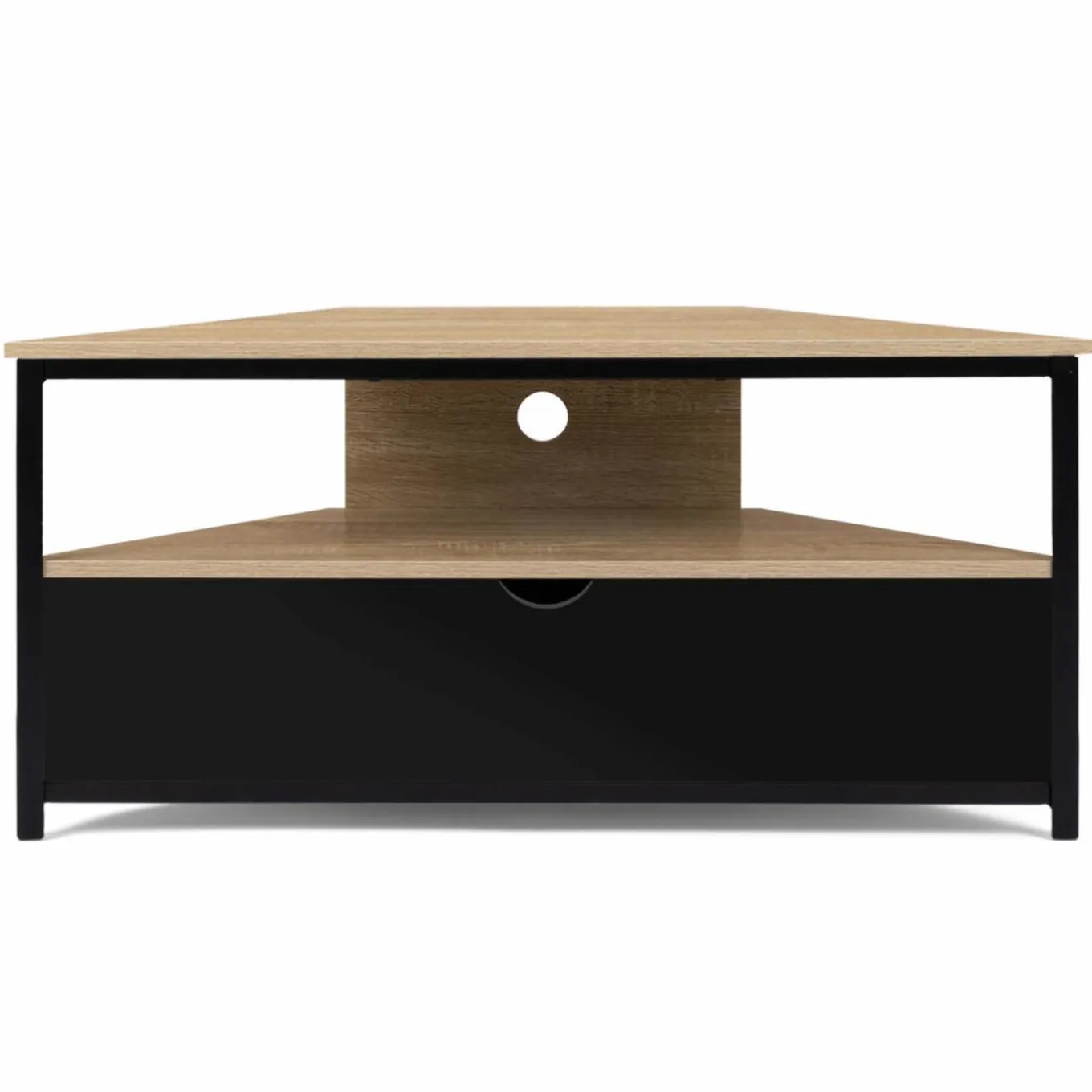 IDMarket Meuble télé d'angle style industriel avec placard* Meubles Tv