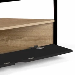 IDMarket Meuble télé d'angle style industriel avec placard* Meubles Tv