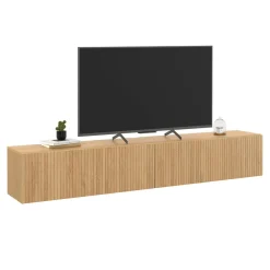 IDMarket Meuble Télé suspendu 180 cm bois coloris chêne* Meubles Tv|Salon Complet