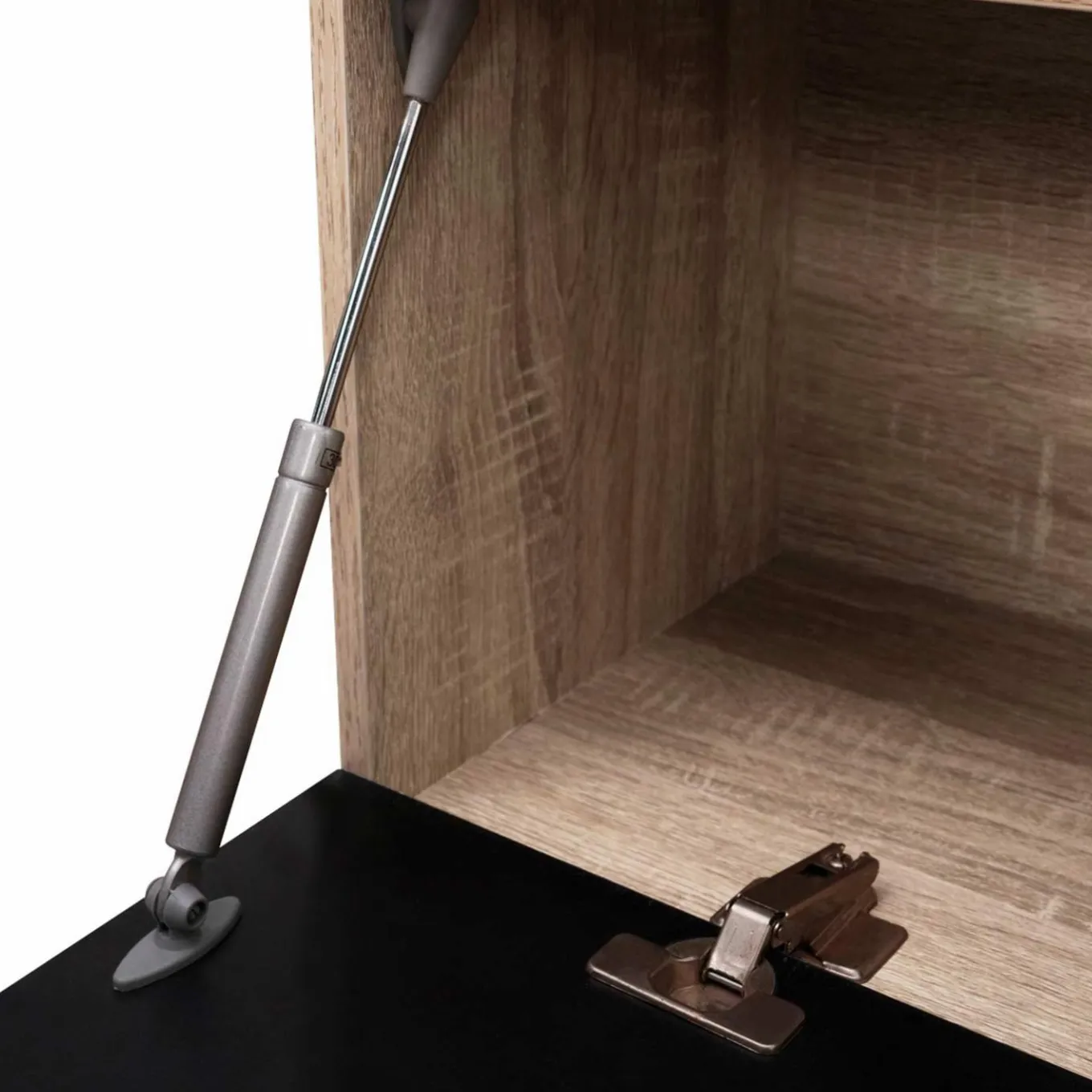 IDMarket Meuble télé suspendu noir et bois 180 cm* Collection Design|Collection Moderne