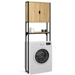 IDMarket Meuble toilette industriel bois et métal* Meubles Hauts|Meubles En Bois