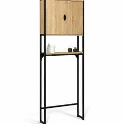 IDMarket Meuble toilette industriel bois et métal* Meubles Hauts|Meubles En Bois