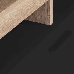 IDMarket Meuble TV bois et placard noir moderne* Collection Design|Collection Contemporaine