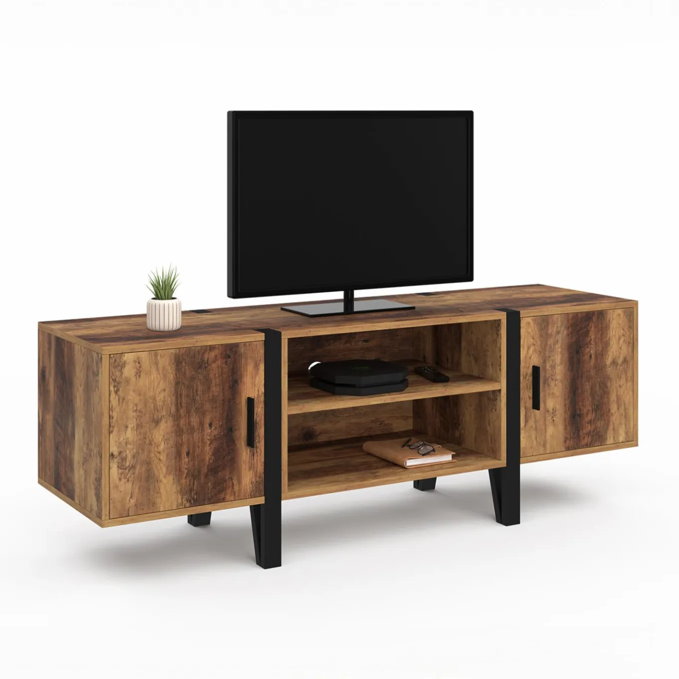 IDMarket Meuble TV 140cm avec 2 portes* Meubles Tv|Salon Complet