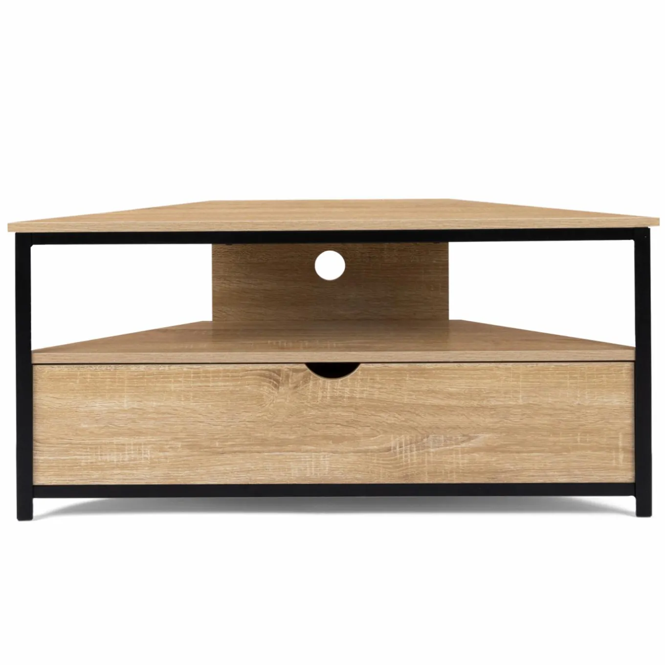 IDMarket Meuble TV d'angle industriel* Collection Industrielle|Salon Complet