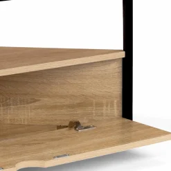 IDMarket Meuble TV d'angle industriel* Collection Industrielle|Salon Complet