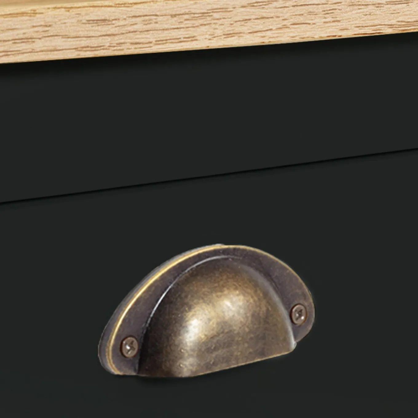 IDMarket Meuble TV noir 113 cm 2 placards* Salon Complet|Meubles Tv