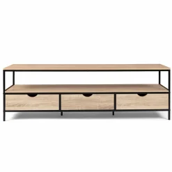 IDMarket Meuble TV style industriel 3 tiroirs 160 cm* Meubles Tiroirs|Collection Industrielle