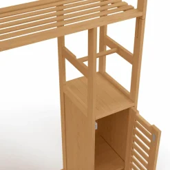 IDMarket Meuble WC en bambou avec 1 placard double et 1 étagère* Rangement Et Accessoires|Collection Bambou