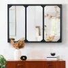 IDMarket Miroir façon verrière noir 80 x 60 cm* Décoration Et Accessoires|Collection Agencement Magasin