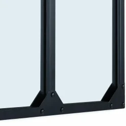 IDMarket Miroir façon verrière noir 80 x 60 cm* Décoration Et Accessoires|Collection Agencement Magasin