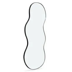 IDMarket Miroir organique contour noir 45 x 100 cm* Décoration Et Accessoires|Collection Métal