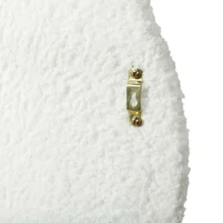 IDMarket Miroir vague en tissu bouclette crème 150 x 50 cm* Décoration Et Accessoires|Collection Moderne